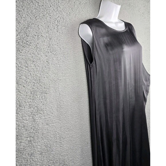Stark X Dress Womens M Black Asymmetric Satin Scoop Neck - Picture 15 of 16